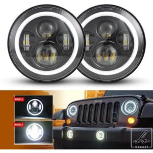 日産パトロール Y60 ハマー H1H2 ラダ 4X4 7インチ LED ヘッドライト DRL ジープ ラングラー TJ JK LJ CJ 7インチ ランドローバー ディフェンダー用 部品 カ