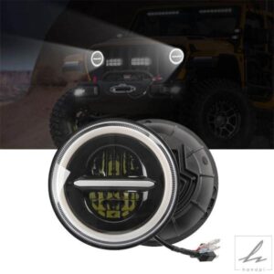 新型6D 7インチ LED ヘッドライト 100W ハイ/ロービーム 3500K 6500K エンジェルアイ ウィンカー バイク用ヘッドライト NIVA LADA 4X4 オフロード用 部品 カ