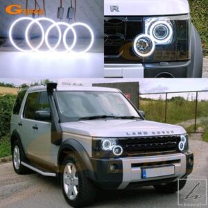 ランドローバー ディスカバリー 3 LR3 2004 - 09 キセノンヘッドライト 優れた超高輝度 COB LED エンジェルアイ ハローリング 部品 カスタムパーツ