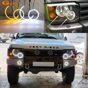 ランドローバー ディスカバリー II 2 L318 2003 2004 超高輝度 A/W スイッチバック デイライト ウィンカー SMD LED エンジェルアイキット ハローリング 部品