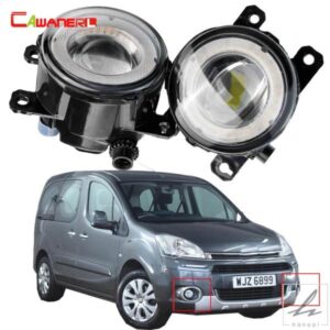 車用LEDフォグランプアセンブリ エンジェルアイ DRL デイタイムランニングライト 30W 8000LM 12V シトロエン ベルリンゴ B9 2012 - 15用 2個 部品 カスタム