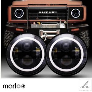 2個 7インチ ラウンド LED ヘッドライト ジープ ラングラー JK TJ ハマー H1 H2 12V 24V スズキ サムライ ラダ 4X4 アーバン ニバ用 部品 カスタムパーツ
