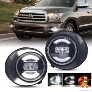 トヨタ タンドラ フォグランプ 2007-2013年式用 最新45W LEDフォグランプ セコイア 2008-2011年式用 ドライビングランプアセンブリ交換 部品 カスタムパーツ