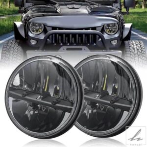 ランニングライト 7インチ LED ヘッドライト H4 HI-LO 1個 LADA 4X4 アーバン NIVA JEEP WRANGLER TJ JK LJ CJ LAND ROVER DEFENDER HUMMER用 部品 カスタム