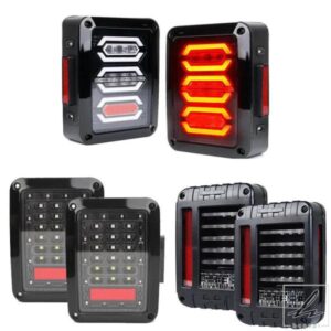 2X LEDテールライト 車用リアブレーキ リバーステールライト ウィンカー USバージョン ジープラングラー JK 2007-2017 デイタイムランニングライト用 部品