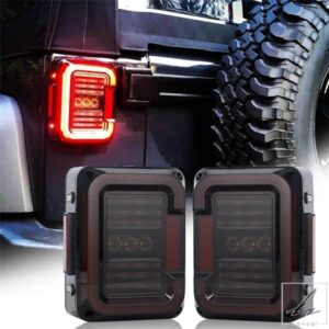 12V LEDリアテールライト ストップシグナル 車 トラック 車 リアランプ LEDライト テールライト 2007 - 2018 JEEP WRANGLER JK JKU用 部品 カスタムパーツ