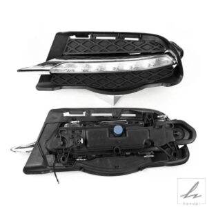 車用LEDデイタイムランニングライトDRLフォグランプカバー メルセデスベンツ Cクラス W204 2008 2009 2010 ホワイトウィンカーライトフォグランプ 部品 カス