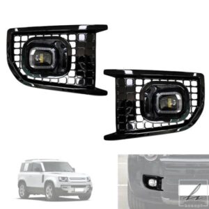 ランドローバー ディフェンダー 2020 2021 2022 車用 LED フォグランプキット デイタイムランニングライト フォグランプカバー ハーネス付き 部品 カスタム
