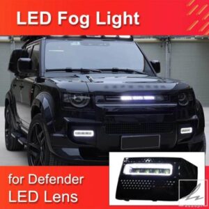 ランドローバー ディフェンダー 110 2020-2024 用フォグランプ LEDレンズ フォグランプ ディフェンダーライト デイライト ディフェンダーランプ 部品 カスタ