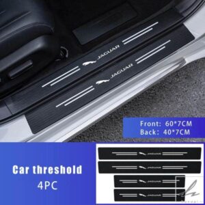 レザー製ドアシルプレートリアトランクプロテクターステッカージャガー XF XE XJ F-PACE F-TYPE X760 X260 アクセサリー用 部品 カスタムパーツ