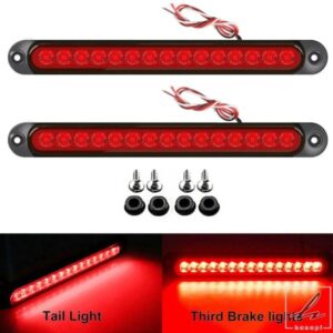 2個 15LED テールライト サードブレーキライト トラック LED インジケーターライト 12/24V サイドハザード灯 ストップマーキングライト ウィンカー 部品 カ