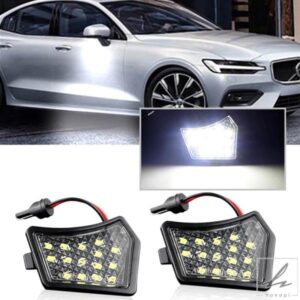 2個 6000K LED アンダーサイドミラーライト パドルランプ ジャガー XF X250 X260 XJ X350 X351 X358 XE X760 XK XKR OEM C2C37089 90 部品 カスタムパーツ