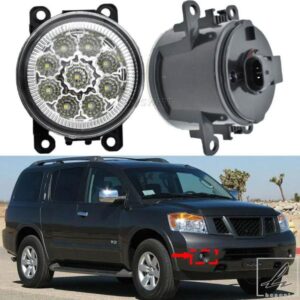 日産 アルマダ WA60 2008 - 15 用 LED フォグランプ フォグランプ DRL 2個 フォグランプ アセンブリランプ デイライト 部品 カスタムパーツ アクセサリー