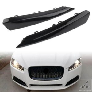 2個 左+右 車フロントバンパー サイドグリルインサートカバー 装飾トリム ジャガー XF ベース 2012 - 15 スーパーチャージャーなし 部品 カスタムパーツ