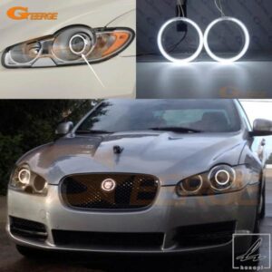 ジャガー XF 2008 - 11 プレフェイスリフト キセノンヘッドライト 超高輝度 CCFL エンジェルアイ ハローリングキット カーアクセサリー 部品 カスタムパーツ