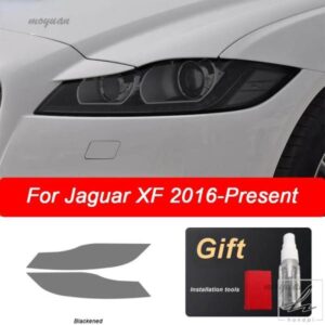 2枚セット ヘッドライトフィルム ビニール クリアブラック TPUステッカー ジャガー XF X260 2016年以降用 アクセサリー 部品 カスタムパーツ アクセサリー