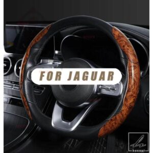 高級感とエレガントな木目調のステアリングホイールカバージャガー E-PACE F-PACE F-TYPE XFL用 部品 カスタムパーツ アクセサリー