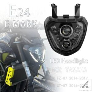 ヤマハ MT-07 MT07 FZ-07 FZ07 2014-2017 E24 Eマーク オートバイ用 LED ヘッドライト ヘッドランプ H4 バルブ DRL付き 部品 カスタムパーツ アクセサリー