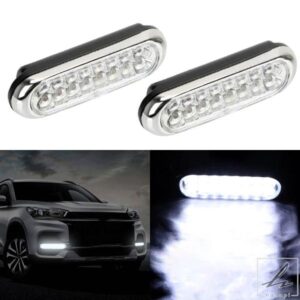 2個 フォグ ホワイト ライト 16 LED 車 バン DRL デイ ドライビング ライト DRL デイタイム ランニング ランプ 12V 汎用 車 デイタイム ランニング ライト