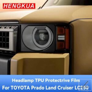 TOYOTA PRODO ランドクルーザー LC250 2024年式用 車外装 ヘッドライト 傷防止 フロントランプ ティント TPU フィルム アクセサリー 部品 カスタムパーツ