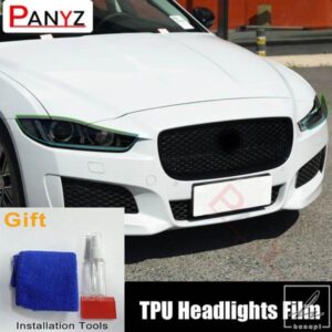 TPU 車用ティント ブラック クリア フロントヘッドライト ヘッドランプ フィルム アクセサリー ジャガー E F I-PACE F-TYPE XE XEL XFL XJ用 部品 カスタム
