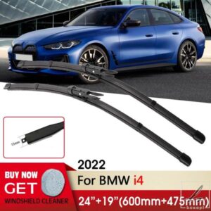 車用ワイパー RHD LHD フロントワイパーブレード 24インチ+19インチ BMW I4 2022 用 ピンチタブアーム フロントガラスワイパー 自動車アクセサリー 部品 カ