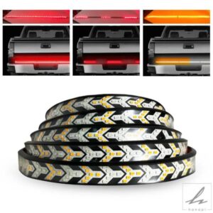 12V 24V LEDトラックテールゲートライトストリップリアピックアップテールライトバー防水ダイナミックステアリングシグナルライト 部品 カスタムパーツ