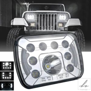 車用ヘッドライト 5X7/6X7 LED DRL 最高輝度 トヨタ ピックアップトラック用 ハイロービーム カーライト 3500LM 55W カーアクセサリー 1個 部品 カスタムパ
