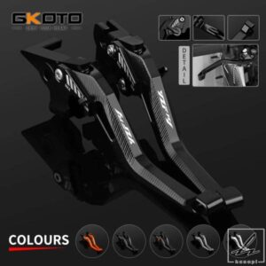 オートバイCNCアルミ調整可能ショートブレーキクラッチレバーハンドルバーYAMAHA YZFR1 YZF-R1 R1 2004 - 08用 部品 カスタムパーツ アクセサリー