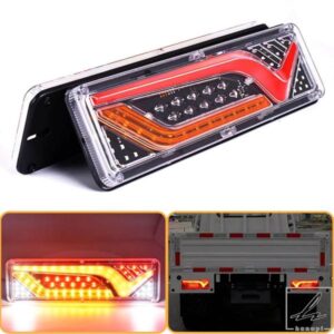 明LEDトラックテールリアランプライト誤作動防止ブレーキストップストリームウィンカー付き車トラックトレーラー用 部品 カスタムパーツ アクセサリー