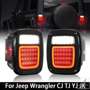 2個/セット 83 LED 汎用テールライト ブレーキ リバースライト ジープ ラングラー CJ TJ YJ JK用 部品 カスタムパーツ アクセサリー