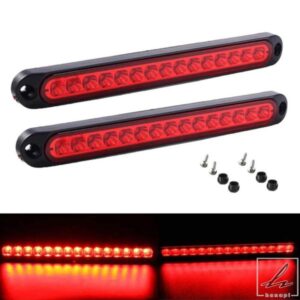 車用LEDサードブレーキライトバー 超薄型リアパーキングシグナルランプ トラックハイマウントストップハザード灯 汎用 24V 12V 赤 部品 カスタムパーツ