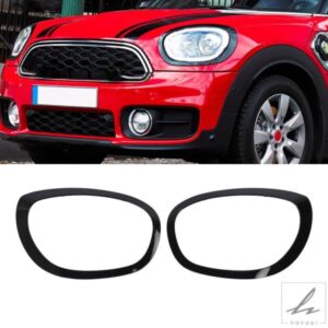 2個 車用ヘッドライトトリムリング ベゼルカバー 自動車アクセサリー 51138739351 51138739352 ミニクーパー F60 カントリーマン 2017-2021用 部品 カスタム