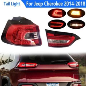 車用LEDテールライト ジープ チェロキー 2014-2018 リアブレーキ テールライト ランプ フォグランプ 68102906AF 68102907AF 68102921AC 68102920AB 部品 カ